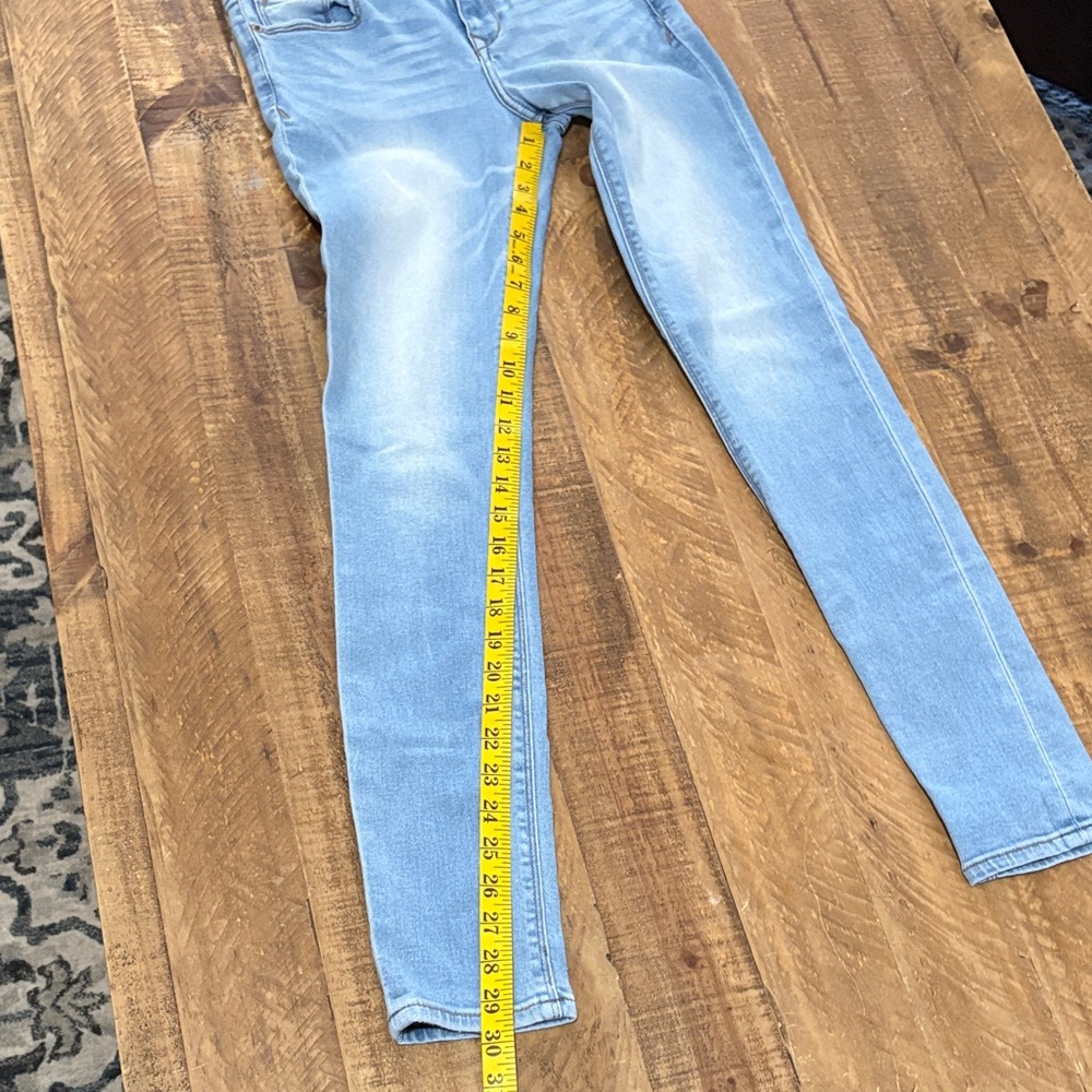 Express Light Blue Women's Leggings Mid Rise Skinny Jeans - Picture 9 of 10